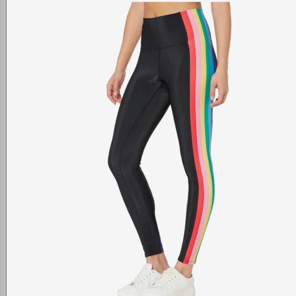Beach riot rainbow swim pants and top